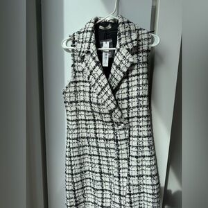 Alice + Olivia Monochrome Tweed Vest / Dress